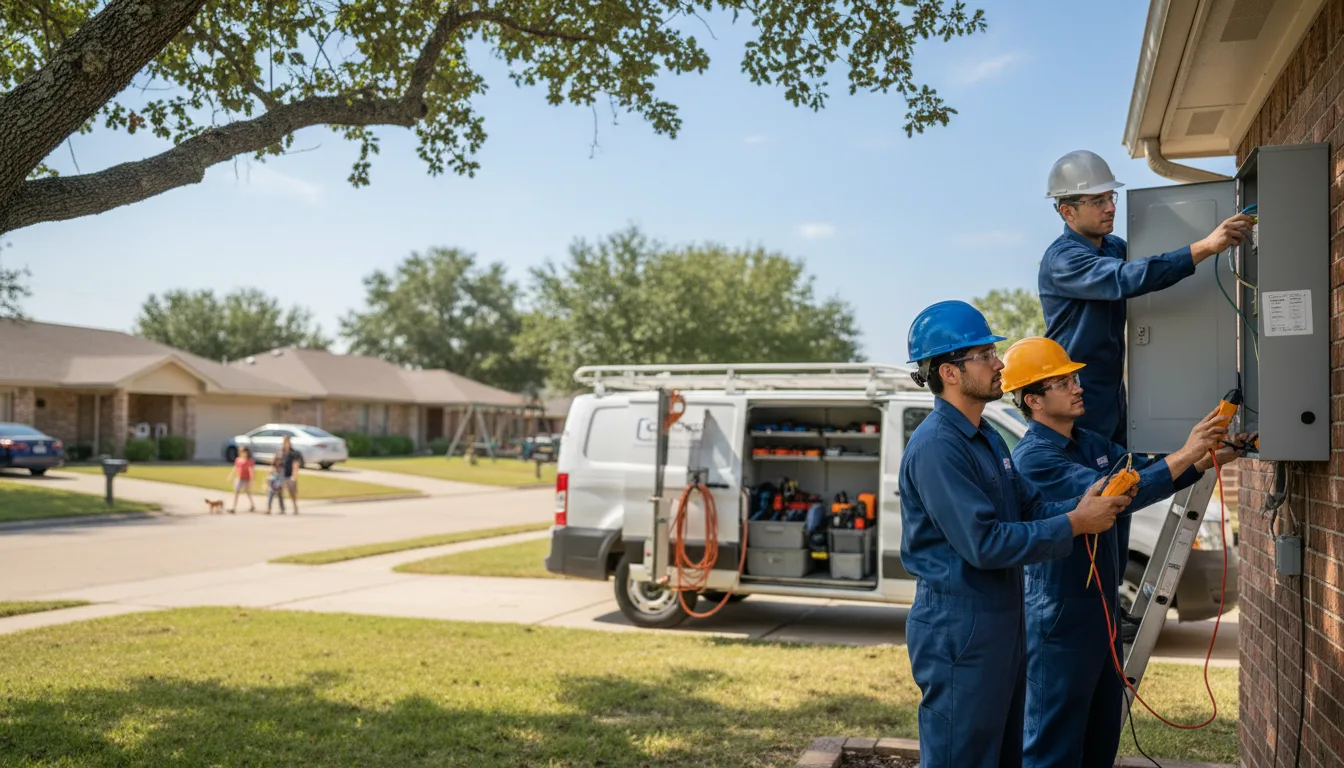 Certified electrician providing emergency electrical services in Woodland, PA